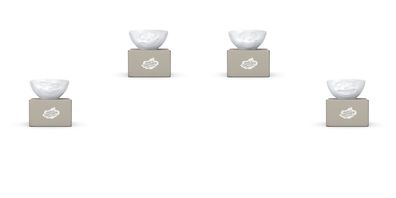 Fiftyeight Schalen-Set 4-tlg. 350 ml Nr 001 weiß Müslischalen