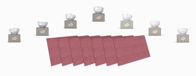 Fiftyeight Schalen-Set 7-tlg. 500 ml + Tischsets weiß Müslischalen
