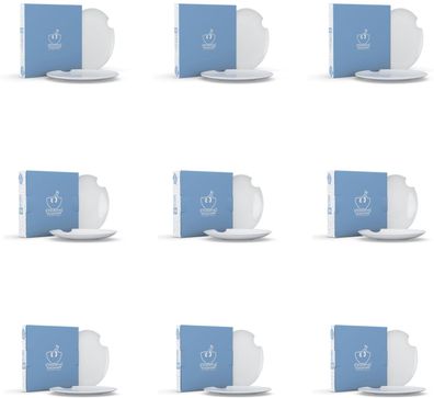 Fiftyeight Teller-Set 18-tlg. - Speiseteller + Suppenteller - Kuchenteller (mit Biss)