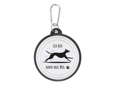 Hundenapf ital. Windspiel Bin dann mal weg - Walkies - Windhund Greyhound Whippet - F