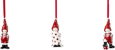 Hutschenreuther 2017 - Set 3-tlg. - Little Christmastown - Zierschmuck-Anhänger