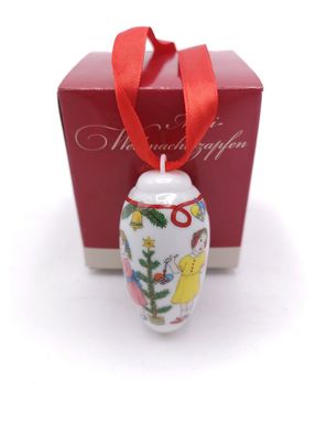Mini-Zapfen Baum schmücken im Geschenkkarton - Hutschenreuther - Porzellanzapfen Wei