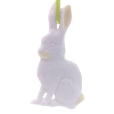 Ostern Anhänger Hase farbig - Porzellanmanufaktur Unterweissbach - Osterschmuck Porz