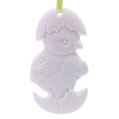 Ostern Anhänger Küken weiß - Porzellanmanufaktur Unterweissbach - Osterschmuck Por