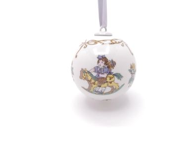 Porzellankugel Weihnachtskugel 1986 - Hutschenreuther - OHNE Verpackung