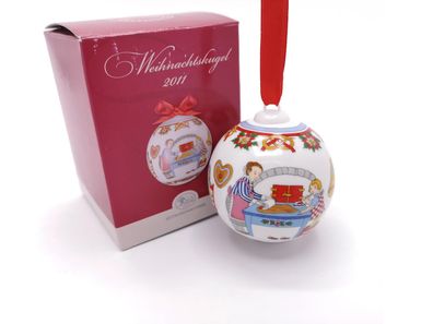 Porzellankugel Weihnachtskugel 2011 - Hutschenreuther - in OVP