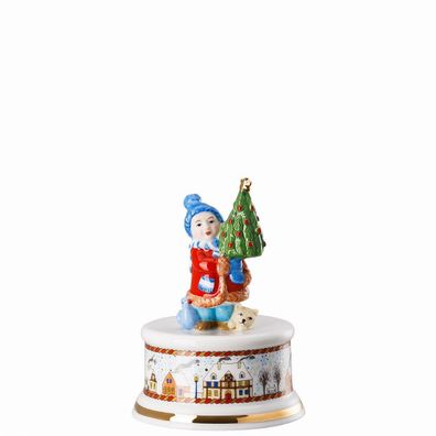Spieluhr klein 2019 - Hutschenreuther - Motiv Weihnachtsmarkt - 02472-727312-27417