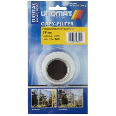 Grau-Filter ND4 37mm Silber