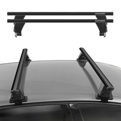 Menabo Dachträger Grundtäger für Jaguar XF X260 2015-2020 ABE Alu Schwarz 2x