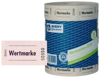 5x Rolle Wert-Marke 57x30mm Weiß 5000 Abrisse