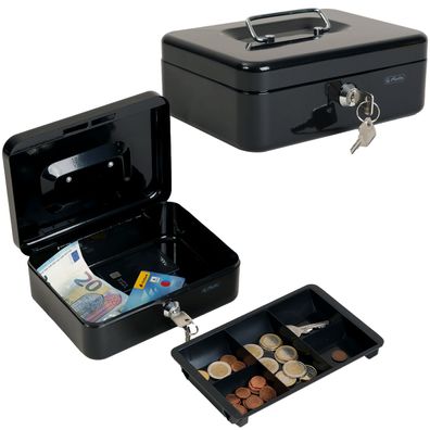 Geldkassette Mittel Metall Schwarz