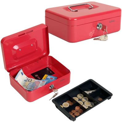 Geldkassette Mittel Metall Rot