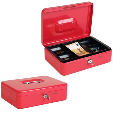 Geldkassette Groß Metall Rot