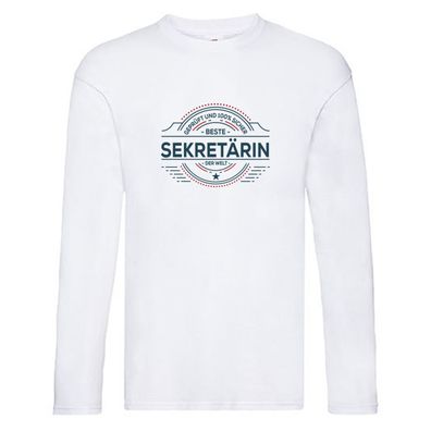 Geprüft und sicher: Sekretärin | Büro Long Sleeve Weiß