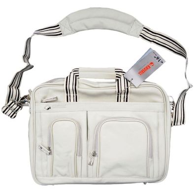 Breeze Notebook-Tasche Leder Creme bis 16"