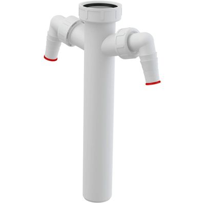 Alcadrain Verstellrohr mit einer Überwurfmutter 6/4" und zwei Geräteanschlüssen DN40
