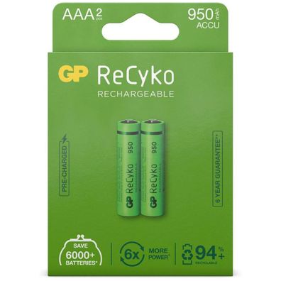 2x ReCyko AAA-Akkus 950mAh