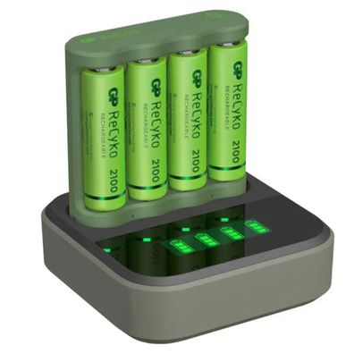 USB Ladegerät B421+ Docking D451 + 4x ReCyko AA-Akkus