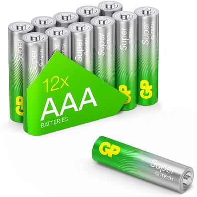 12x Super Alkaline G-TECH AAA Batterie