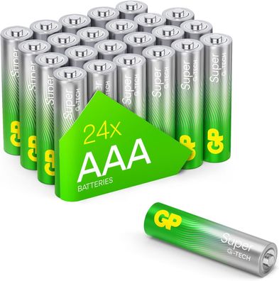 24x Super Alkaline G-TECH AAA Batterie