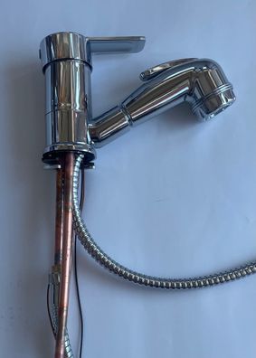 Wasserhahn Einhebelmischer PARMA Dusche Shorty ausziehbar Wohnmobil E8079r NEU