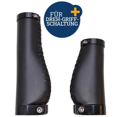 Set Fahrrad-Griffe Ergonomisch für Drehgriff Schaltung Kurz + Lang Lenker-Griffe