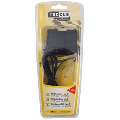 Teccus ISDN Y Verteiler 1 auf 3 Splitter RJ45