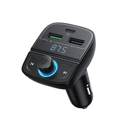 Ugreen Bluetooth 5.0 FM-Transmitter mit MP3-Player, 3x USB, TF/microSD, 4,8A, Sc