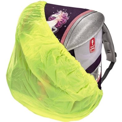 Regenschutzhülle für Schulranzen und Taschen Neongelb