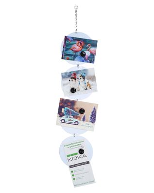 Foto-Memohalter Retro Weiß mit 4x Magnet