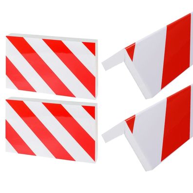 Garage Set Wandschutz + Kantenschutz Selbstklebend Rot/Weiß