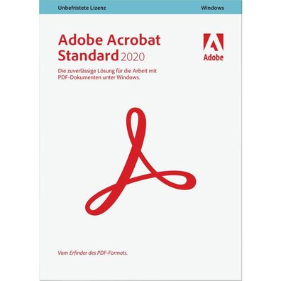 Adobe Acrobat Standard 2020 Dauerlizenz für Windows