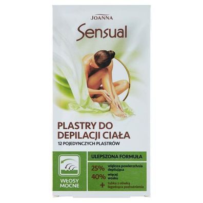 Sensual Wachsstreifen Stark - 12 Stueck + 10 ml Beruhigendes Oel-Gel