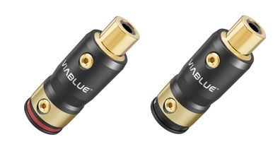 Viablue T8 / HighEnd Cinchbuchsen / 1 Paar / RCA female / 24k / Alu-Gehäuse