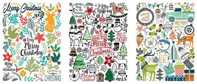 Transfer Rub on X-Mas, 3 Bogen