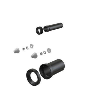 alcadrain WC Zubehör komplett DN110, 200 mm, PE, verchromt