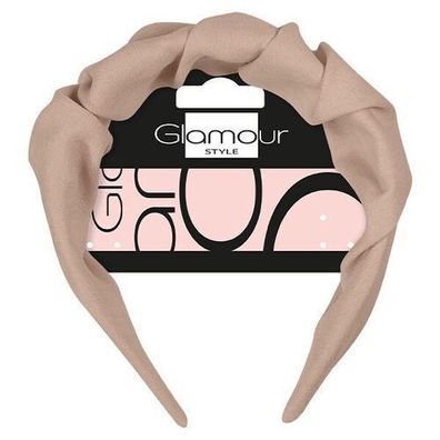 Elegante Haarband mit Raffung Beige