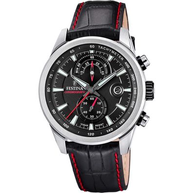 Festina Herren Uhr Chronograph F20695/6 Leder Armband
