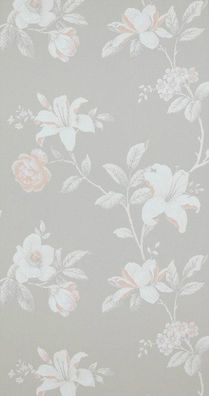 Vliestapete Blumenmuster creme grau rosé Summer Breeze 17886