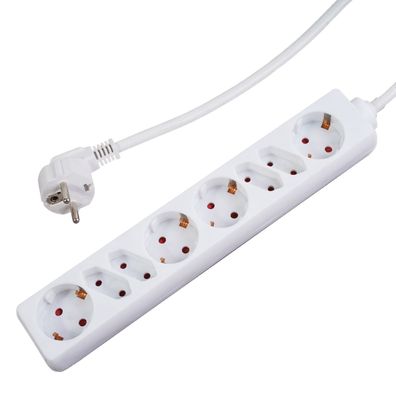 8-Fach Mehrfachsteckdose 1,4m Weiß