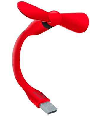 AERO Mini USB Ventilator Rot-Schwarz
