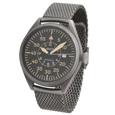 Aristo 7H150M Herren XL SW200 Automatik Fliegeruhr brüniert 5ATM fluoriszierend Datum