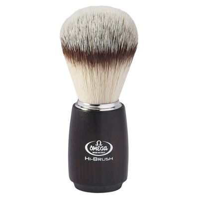 Omega Rasierpinsel 46712 Hi Brush mit schwarzem Holzgriff
