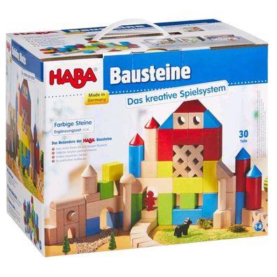 HABA Bausteine Farbige Steine 30 Teile 1076 - HABA - (Babyspi