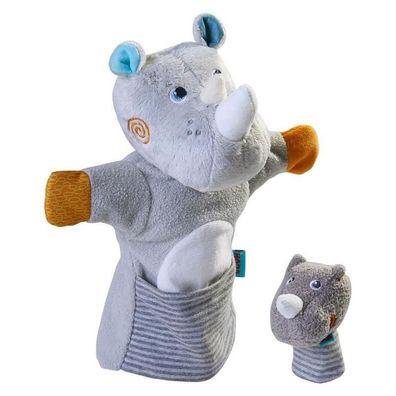 HABA Handpuppe Nashorn mit Baby 305755 - HABA - (Puppen / Sto