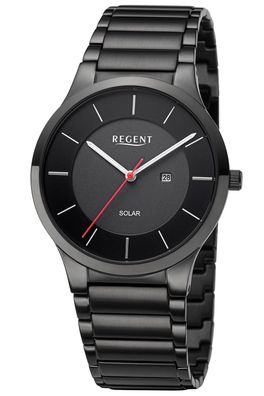 Regent Herrenuhr Solar Schwarz 11150780