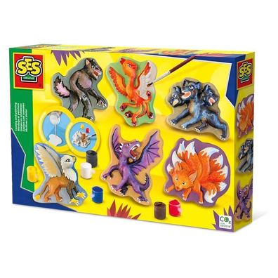 SES Creative Gips Gießen Bastelset Fabelwesen-Set 01404