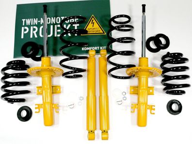 Twin Monotube Höherlegungsfahrwerk für T5 bis 949kg HA Last Koni Adjust Sensitiv Schw