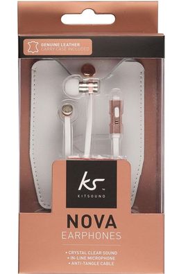 Nova Headphones with Mic Rosegold