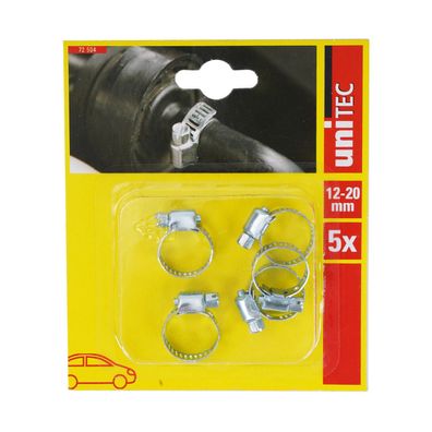5x Schlauchschellen 12-20mm